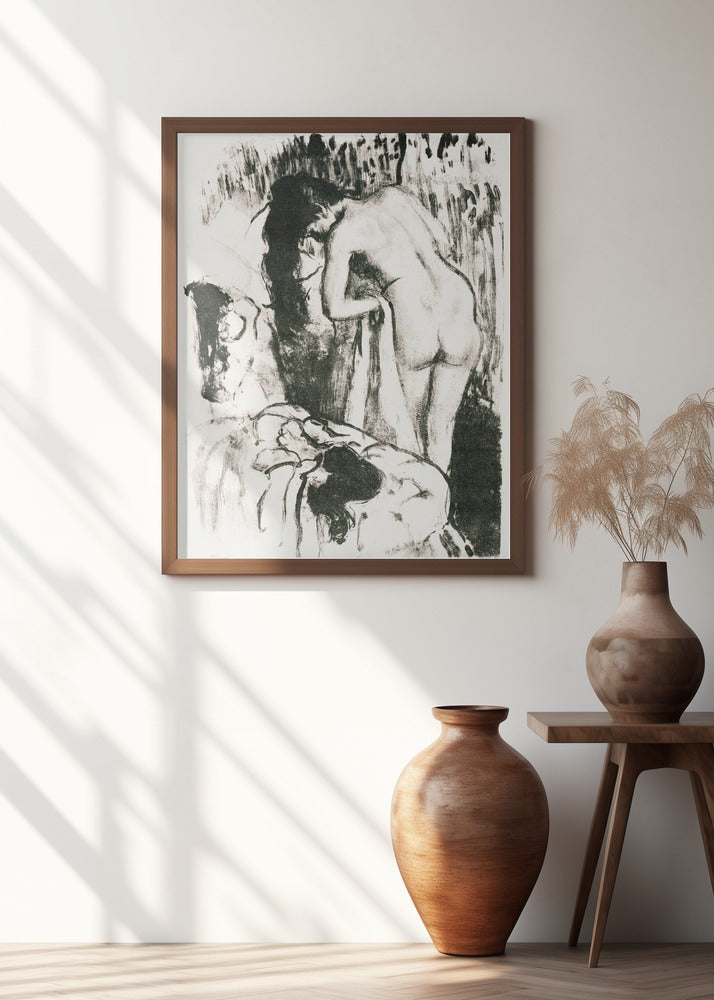 Nude Woman Standing, Drying Herself No.2