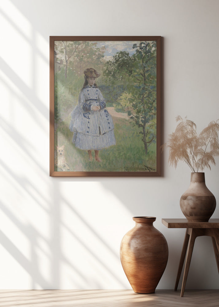 Girl With Dog By Claude Monet