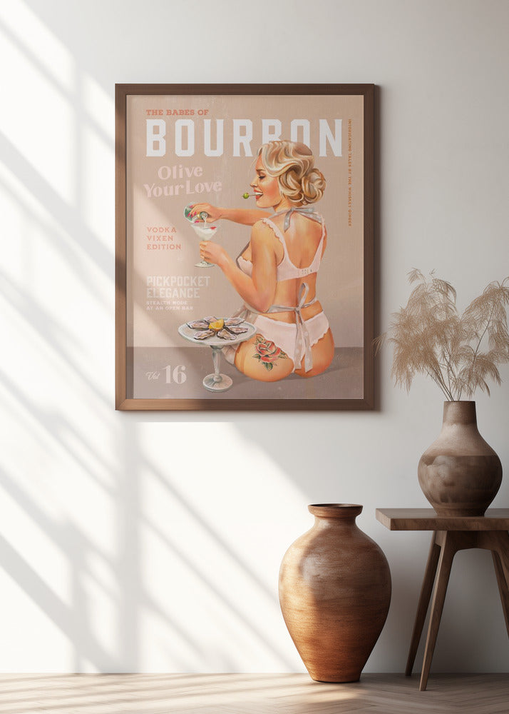 Bourbon Babe Vol 16 Vintage Vodka Martini Pin Up Girl