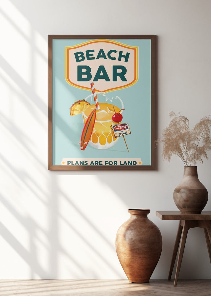 Beach Bar Summer Tropical Cocktail Bar Art
