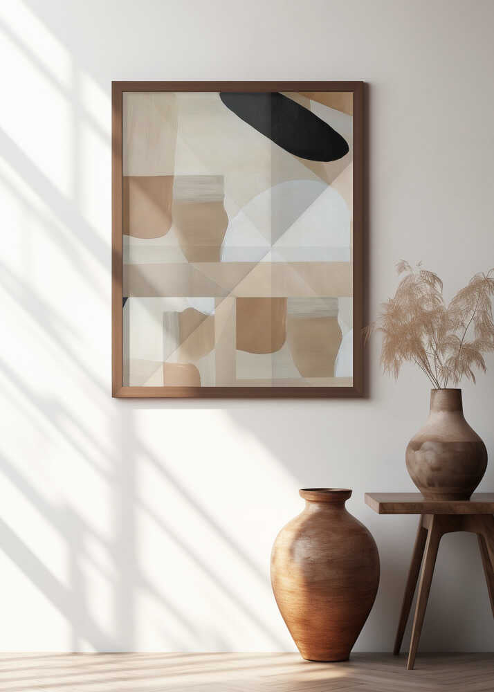 Abstract Copper Neutral Tone Painting 3