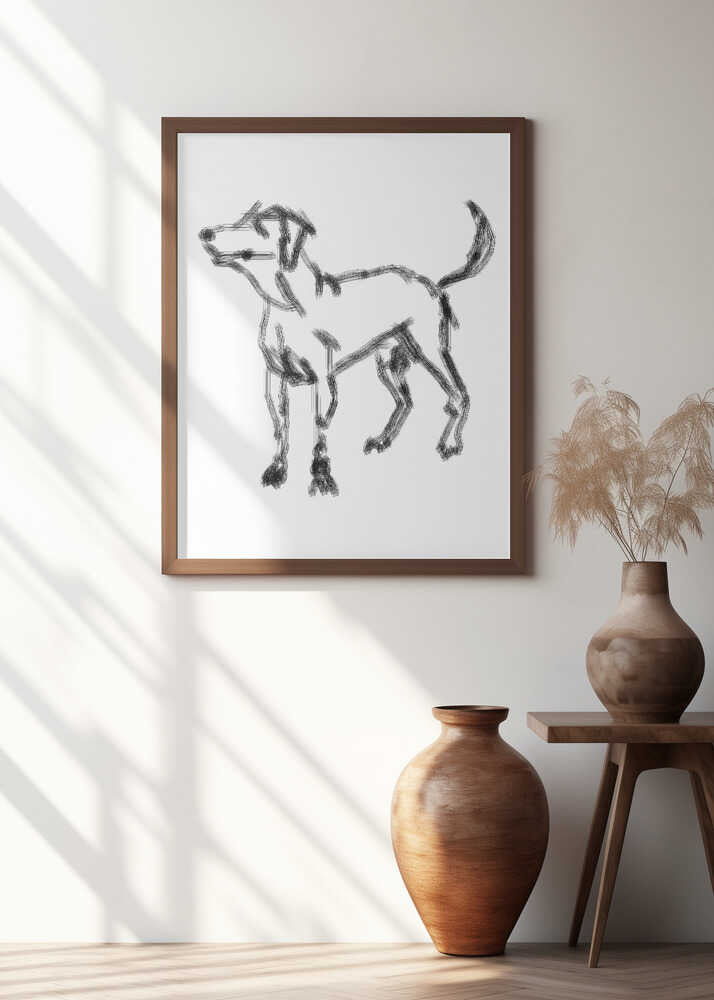 Scribbled Canine Sketch