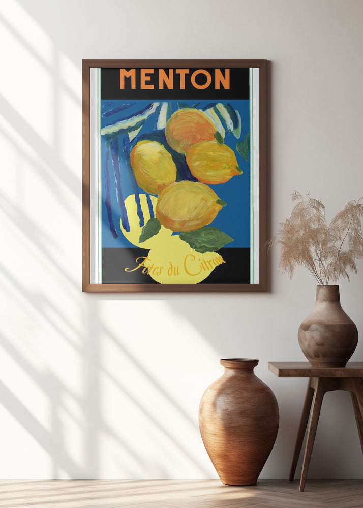 Lemons Menton Citrus Fruit Poster