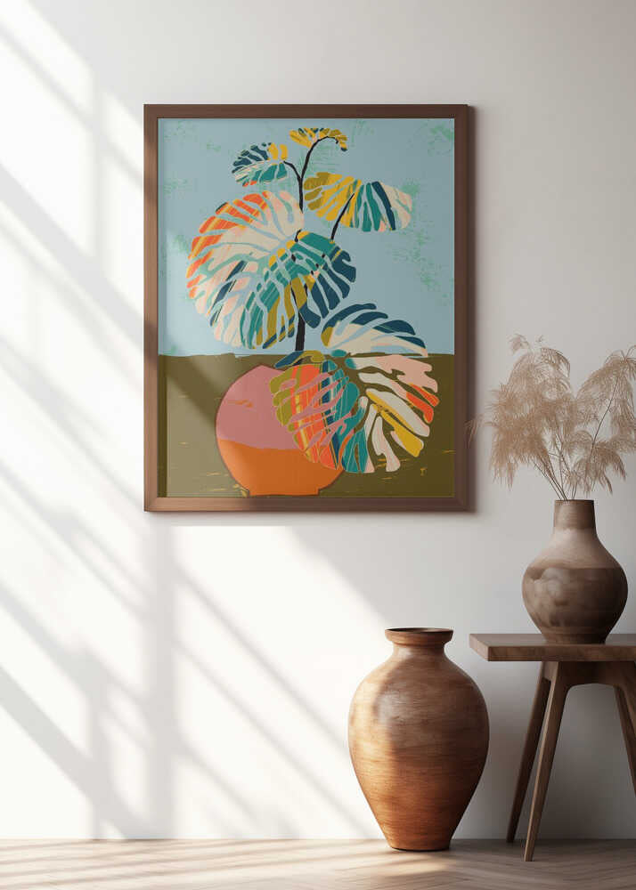 Colorful Monstera Leaves