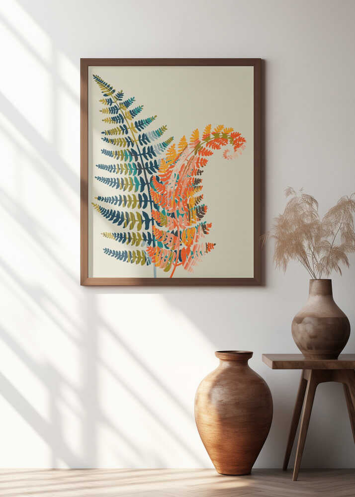 Colorful Fern Leaves