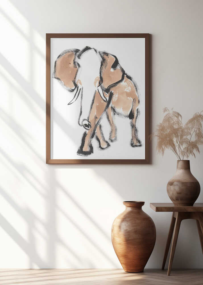 Gentle Brush Elephant