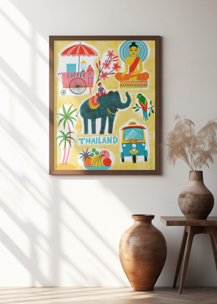 Screenprint Vintage Travel Thailand