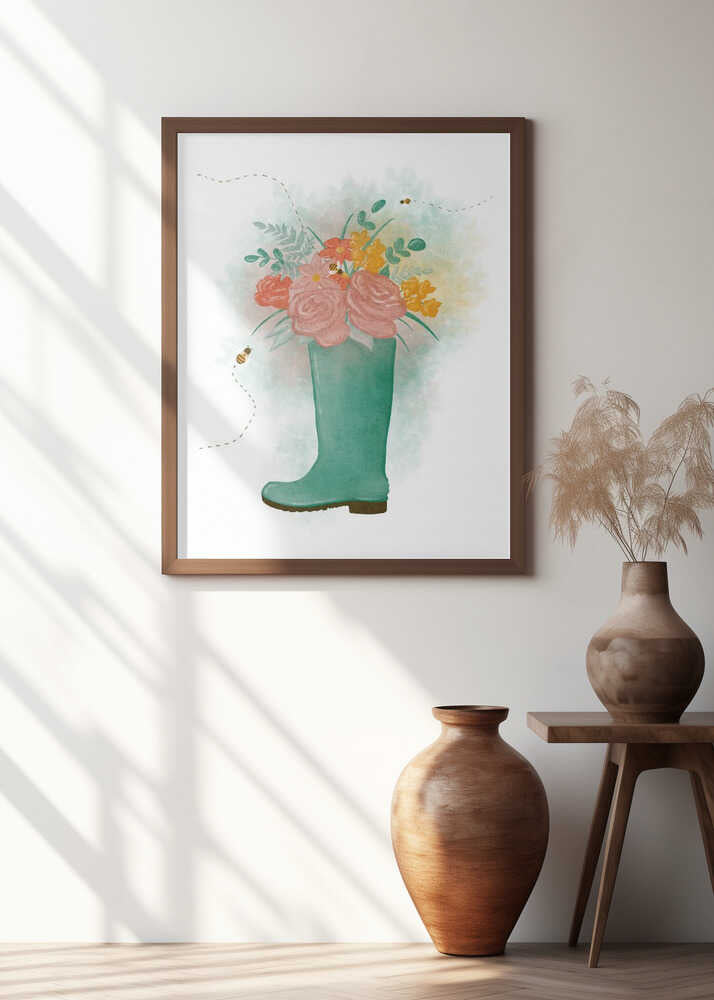 Spring Floral Rain Boot