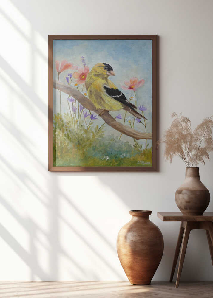 Early Spring American Goldfinch