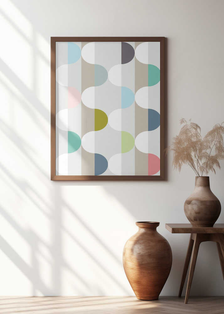 City life facade soft colors pattern