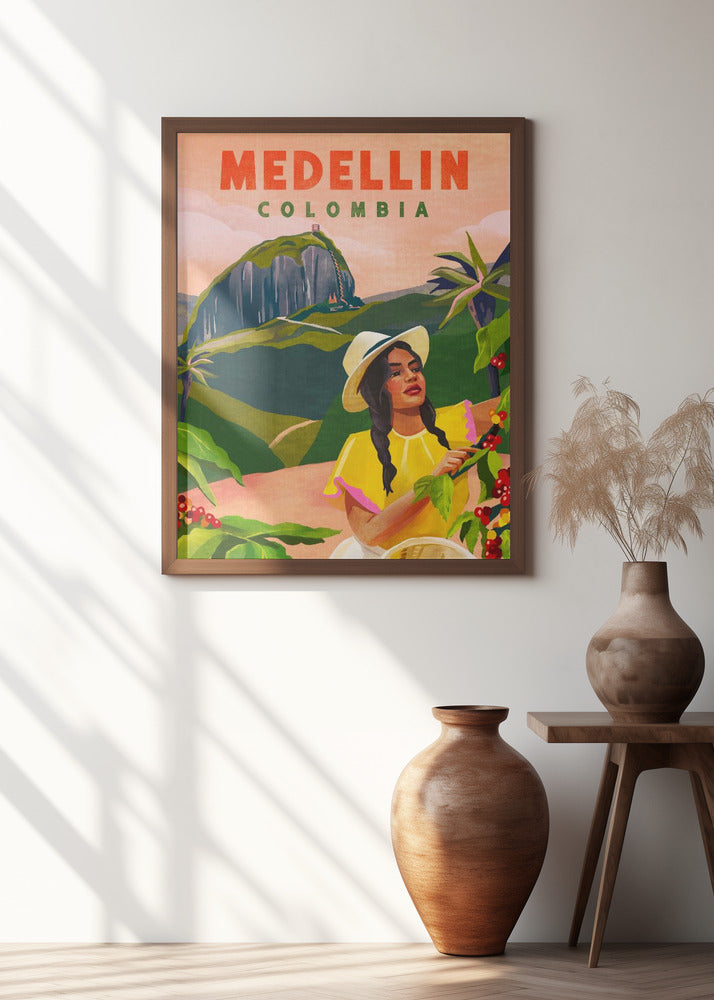 Medellin Colombia Travel Poster