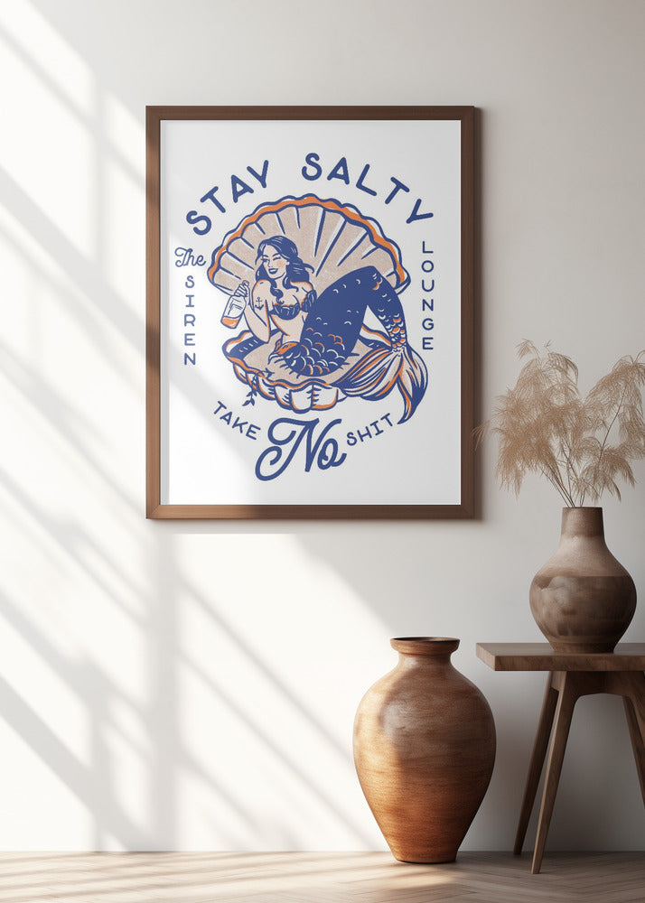 Stay Salty Siren Lounge Pin-Up Mermaid