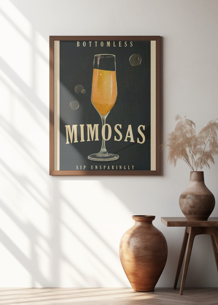 Bottomless Mimosas Art Deco Cocktail Bar Art