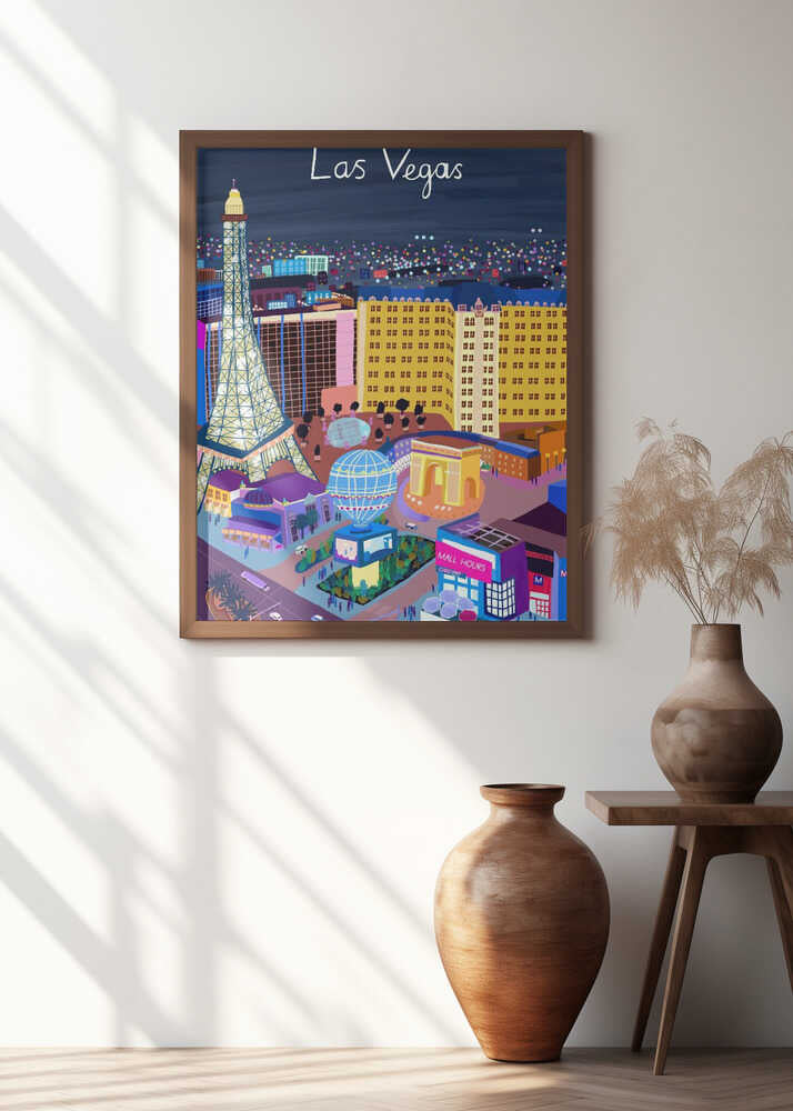 Las Vegas Night View by Artist Carla Daly