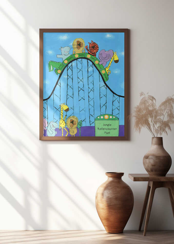 Jungle Animals Whizzing Down the Rollercoaster by Carla Daly