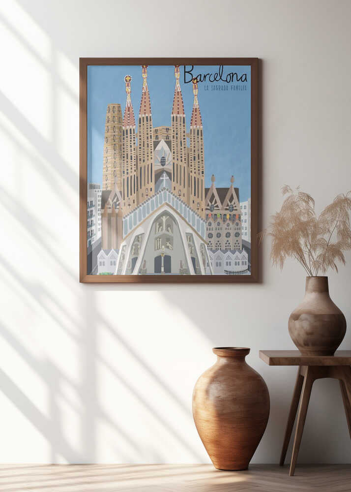 The Sagrada Familia, Barcelona by Artist Carla Daly
