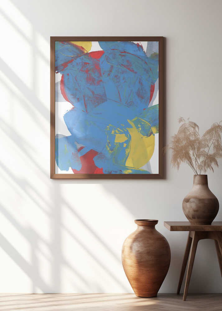 Abstract Blue Red Yellow Shapes 1