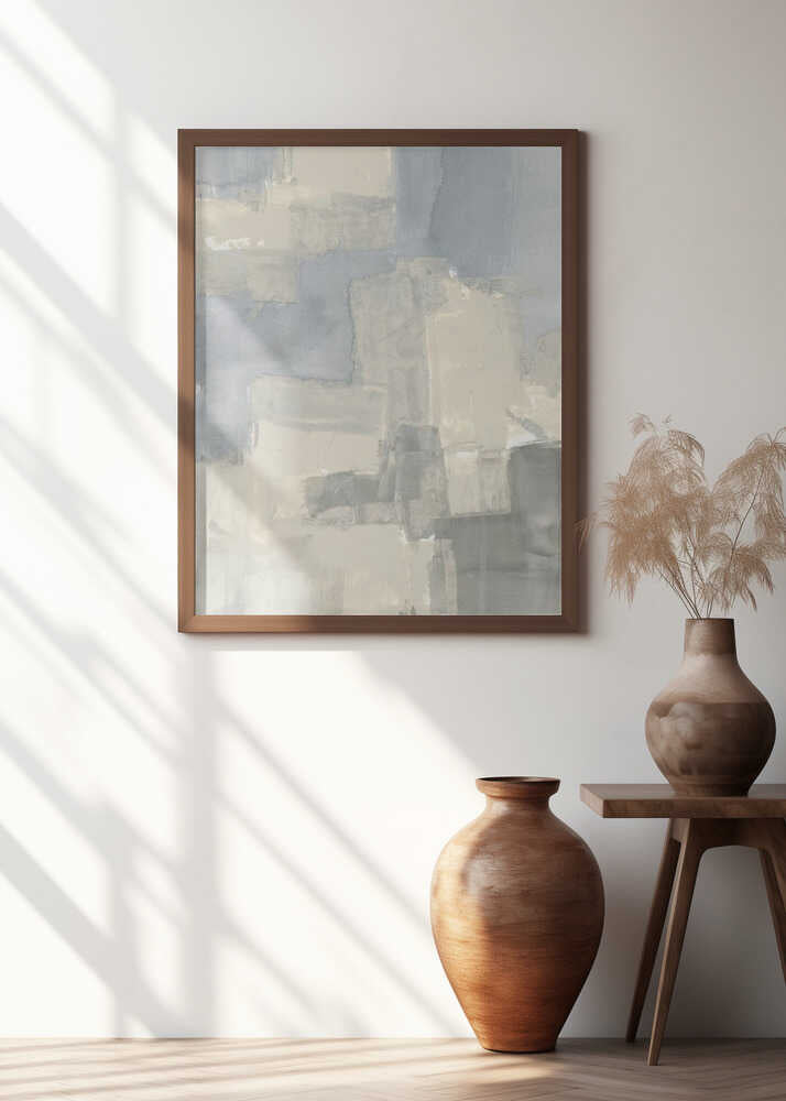 Abstract Neutral Grey and Beige Shapes 2