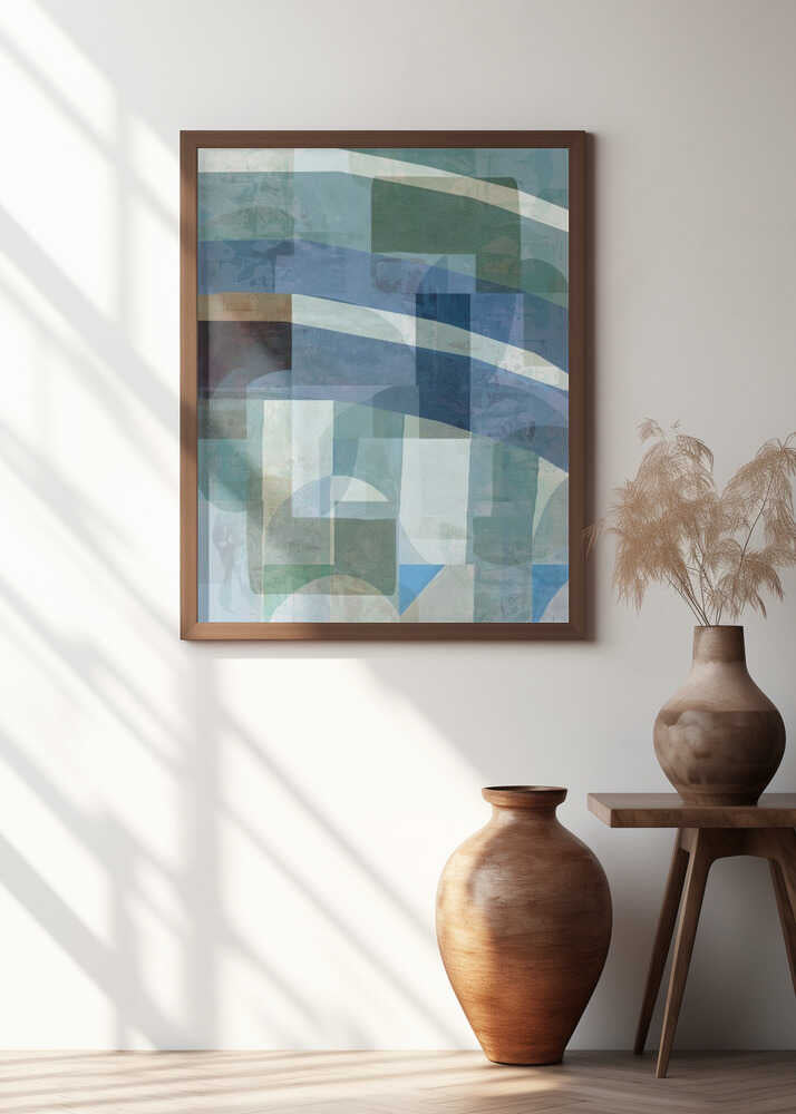 Abstract Blue and Neutral Shapes 1