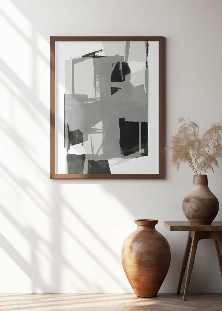 Black and White Abstract Composition No.5