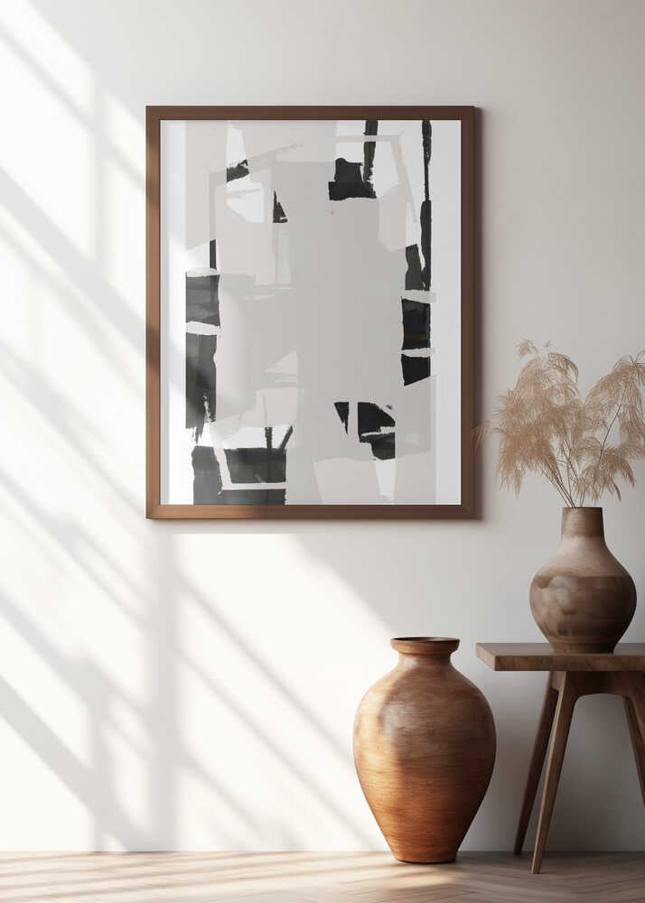 Black and White Abstract Composition No.6