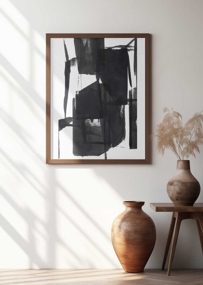 Black and White Abstract Composition No.7