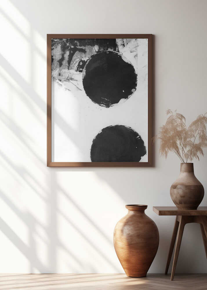 Black and White Abstract Dots 2