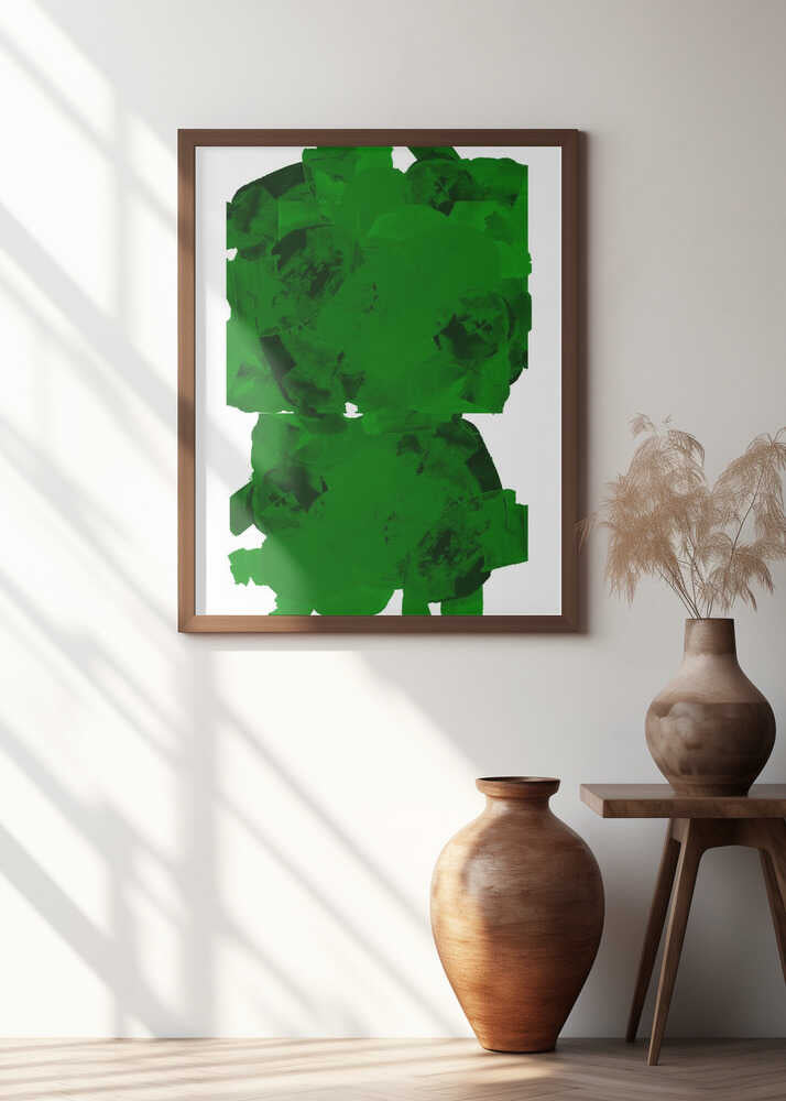 Green and Black Abstract Composition No.2