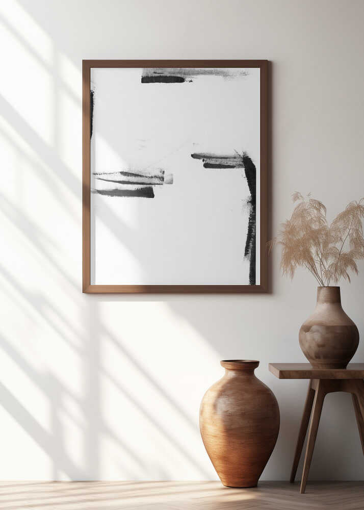 Minimal Black and White Abstract 1