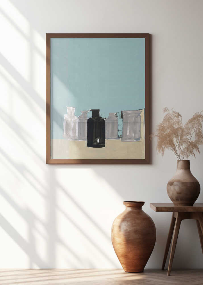 Vintage Clay Pots On Table 2