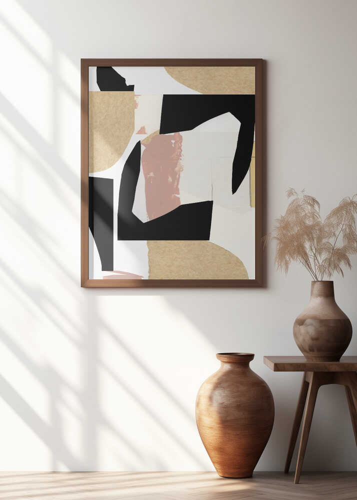 Neutral Abstract Shapes On White 2