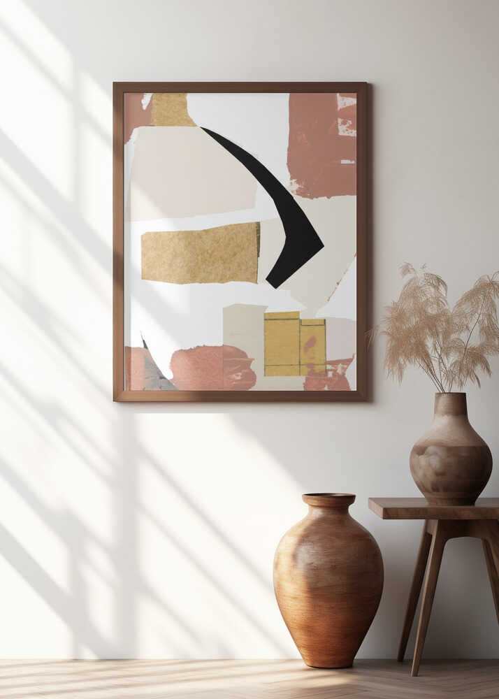 Neutral Abstract Shapes On White 1