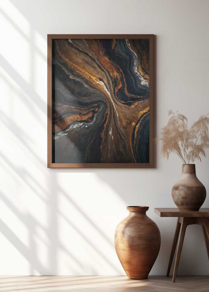 Golden Tones In Dark Stone