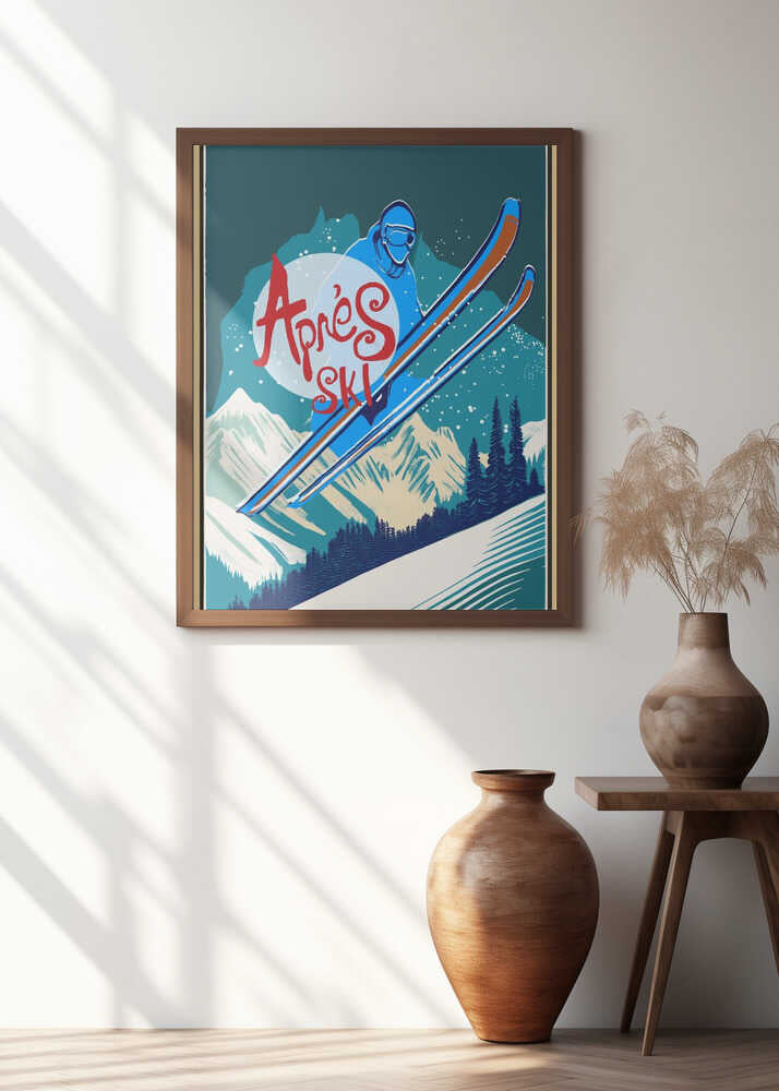 Winter Tourism: Vintage Ski Apres Ski Poster