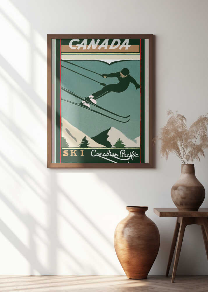 Winter Tourism: Vintage Ski Canada Poster