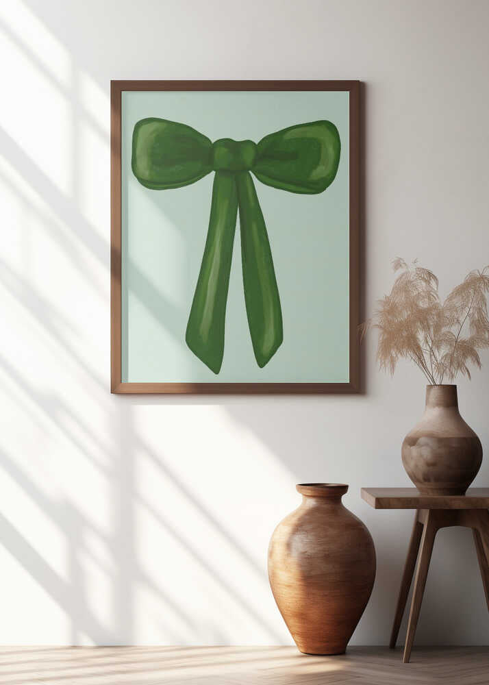 Emerald Ribbon Charm