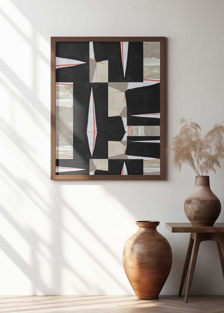 Abstract Black Jigsaw 2