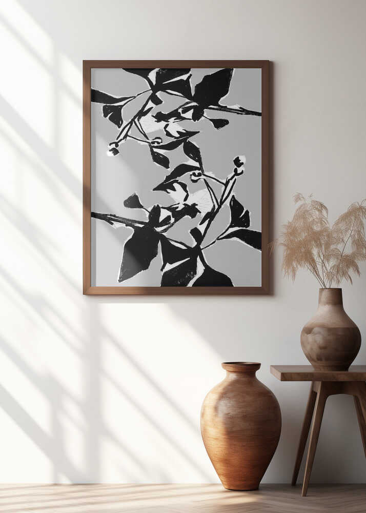 Black Floral Silhouette 1