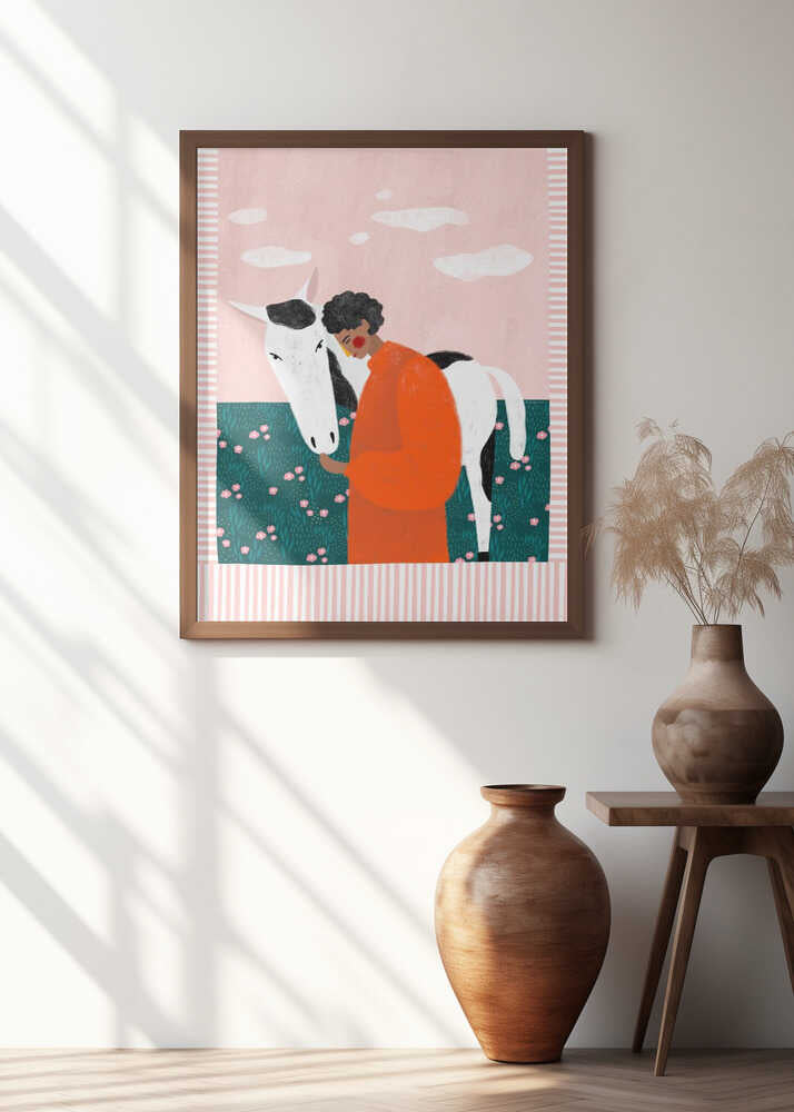 Vibrant Girl and Horse