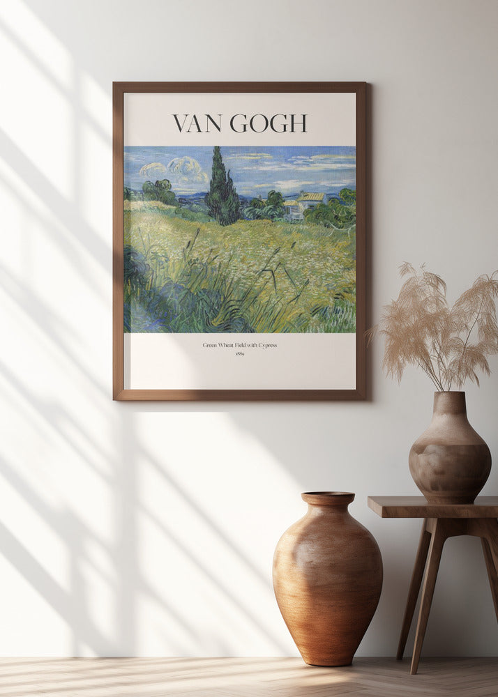 Green Wheat Field With Cypress (1889) Van Gogh