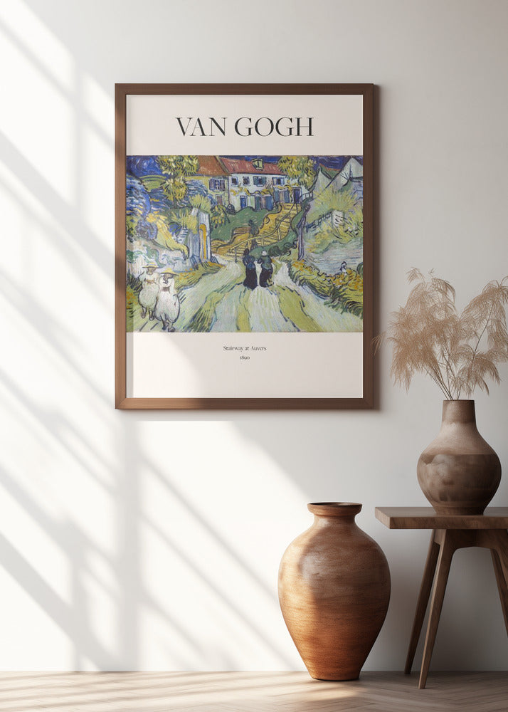 Stairway At Auvers (1890) Van Gogh