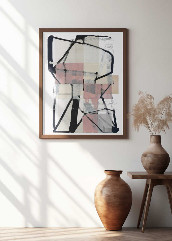 Line Art Patchwork Print No2