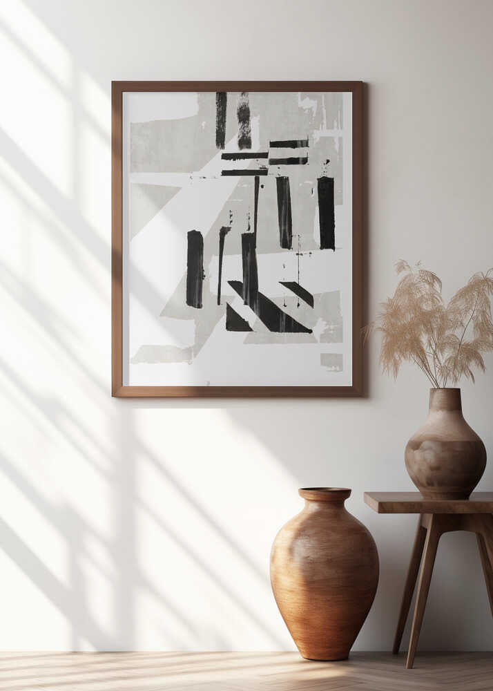 Grey & Black Art Print No 1