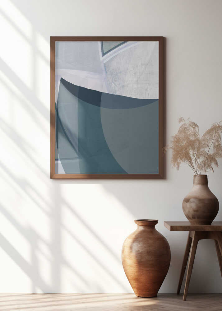 Encore Blue Abstract Print