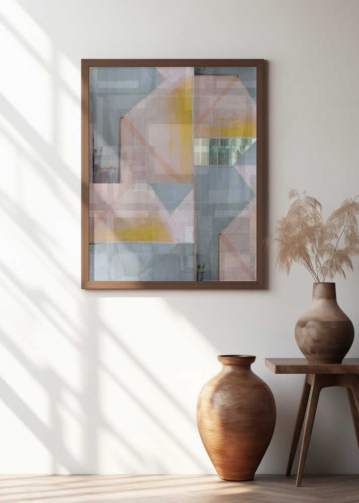 Abstract Shades of Blue and Neutral 3