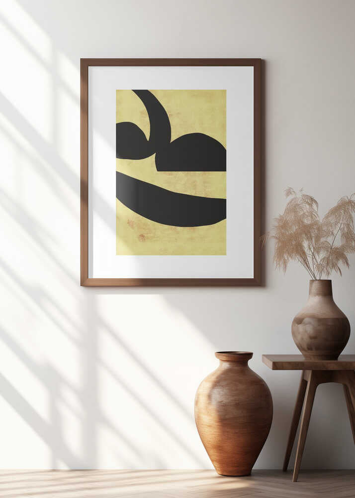 Abstract Black Shapes Print No 2