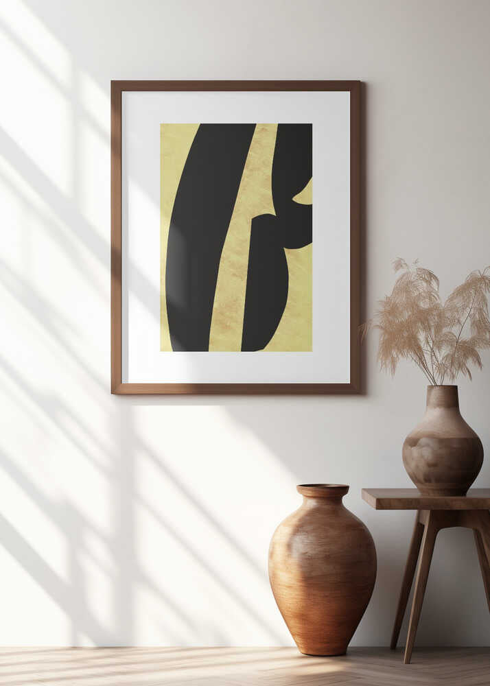 Abstract Black Shapes Print No 5