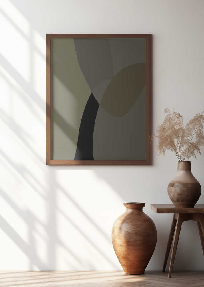 Abstract Neutral Shapes Print 1