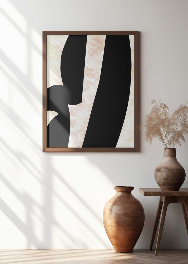 Abstract Black Shapes Print No 6