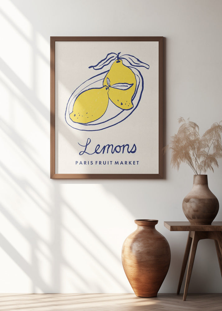 Food Art - Lemons Paris Fruit Market